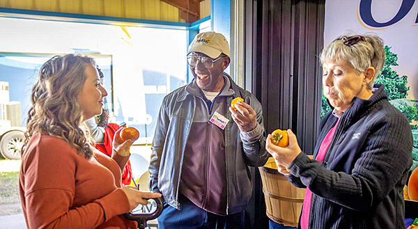 Dr. James Brown with visitors.