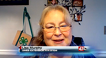 Lisa Murphy speaks on television during an interview.