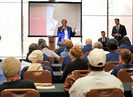 Dr. Homero Salinas-Gonzalez and attorneys share with minority senior citizens estate planning strategies.