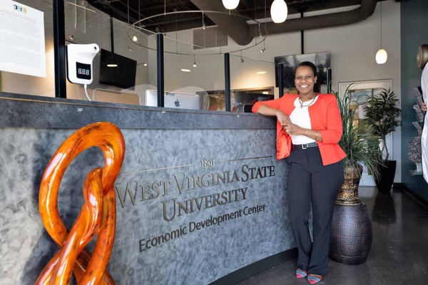 Kaysha Jackson at the West Virginia State University Economic Development Center.