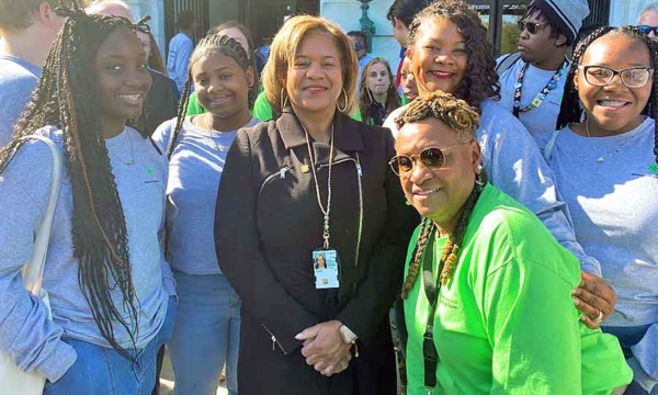 Group photo with Dr. Dionne Toombs, NIFA associate director for programs, at the National 4-H Conference.
