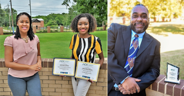 ChaNae' Bradley, Latasha Ford and Woodie Hughes with awards