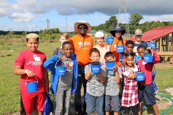 Youths learn to grow and care for plants.