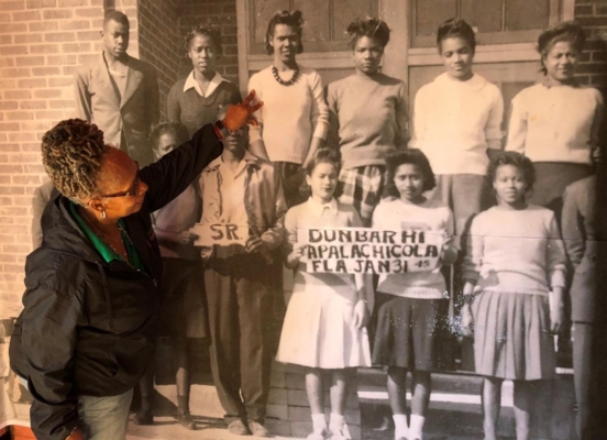 Dr. Dreamal Worthen, Apalachicola native and Florida A&M University alum and family and consumer sciences program leader at the pop-up museum.