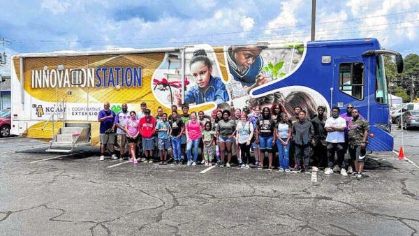 The Innovation Station at a stop in Clinton, North Carolina, in 2023.