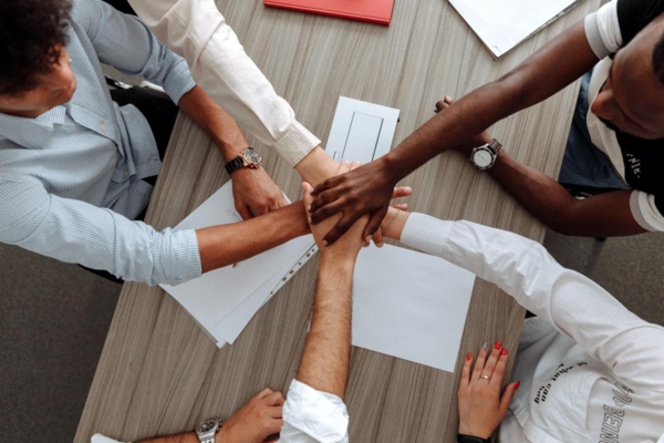 Hands in a circle.