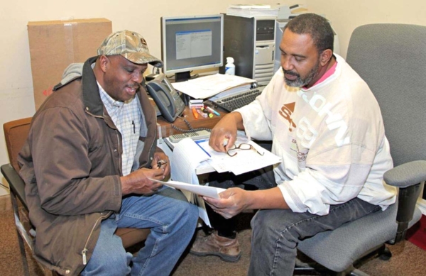 Farmer receives assistance.