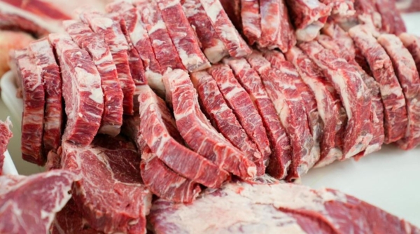 raw sliced meat.