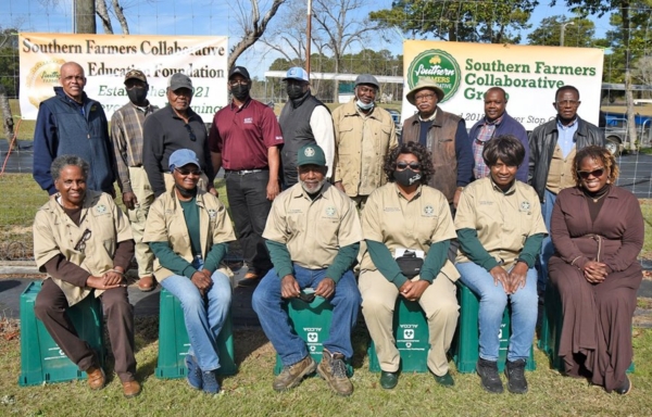 Recipients of small farmer scholarships and FVSU Extension personnel attend conference.