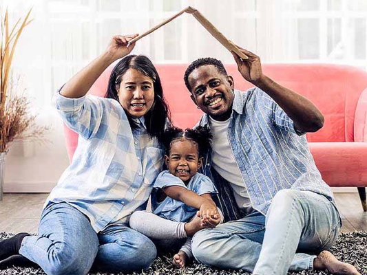 Parents and their child.