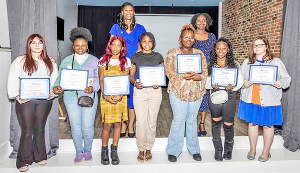 Group with their certificates.