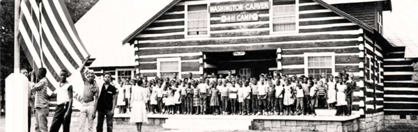 Campers at Camp Washington Carver, the first African American 4-H camp in the United States, located in Clifftop, West Virginia.