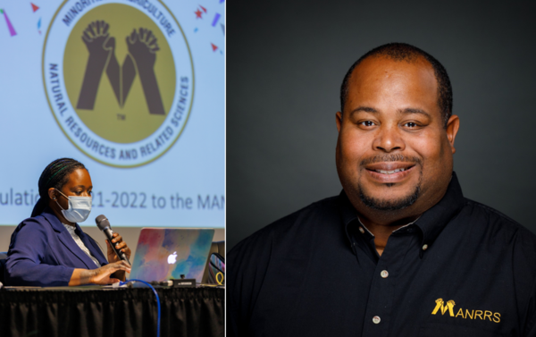 Dr. Marcus Bernard and Jocelyn Marables, former president of Kentucky State University’s MANRRS chapter.