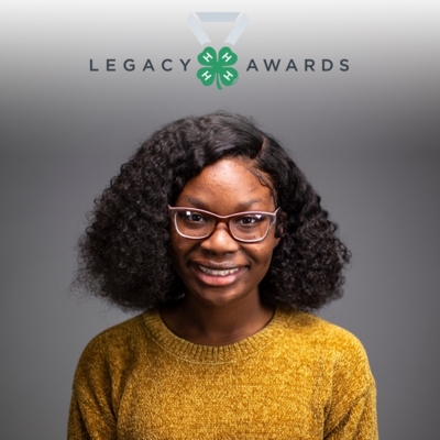 Janya Green, winner of the 2020 4-H Youth in Action Pillar Award for Agriculture from the National 4-H Council