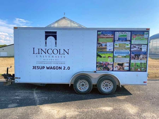 Jesup Wagon 2.0 travels to regions of Missouri to educate and demonstrate new ergonomic farming tools.